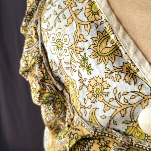 Vintage Paisley Kitchen Tie on Bib Apron - Picture 5 of 7